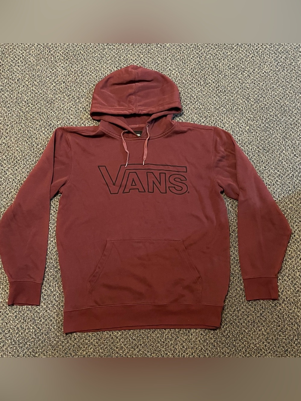 Vans Maroon Pullover Hoodie with Logo